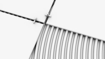 Abstract image featuring intersecting white panels with a central curved element and thin horizontal lines. Abstract image featuring intersecting white panels with a central curved element and thin horizontal lines.