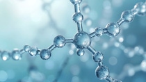 A molecular structural model of polyurethanes in water: crosslinked PUR chains with urethane and urea groups, hydrophobic segments forming spherical or fibrous clusters, hydration shells and water bridges around polar sites, and conformational changes driven by solvation and hydrogen bonding. A molecular structural model of polyurethanes in water: crosslinked PUR chains with urethane and urea groups, hydrophobic segments forming spherical or fibrous clusters, hydration shells and water bridges around polar sites, and conformational changes driven by solvation and hydrogen bonding.